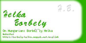 helka borbely business card